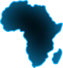 Map outline of Africa highlighting Overcome’s healthcare partnerships