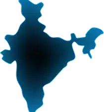 Map outline of India with Overcome health technology coverage