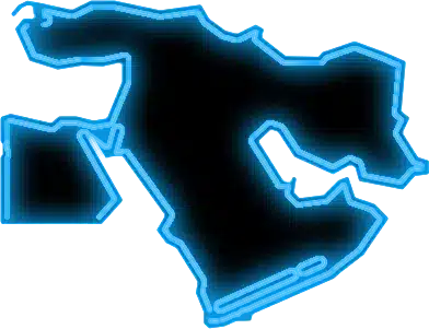 Map outline of Middle East showing Overcome healthcare reach